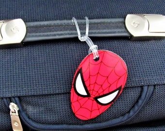 Super Hero Luggage Tag, Bag Tag, Spider Man Luggage Tag, Backpack Tag, Hero Bag Tag, School Bag Tag