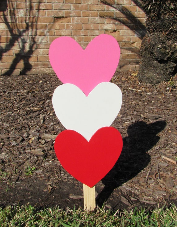 Valentine S Day Hearts Valentine S Day Yard Art Etsy