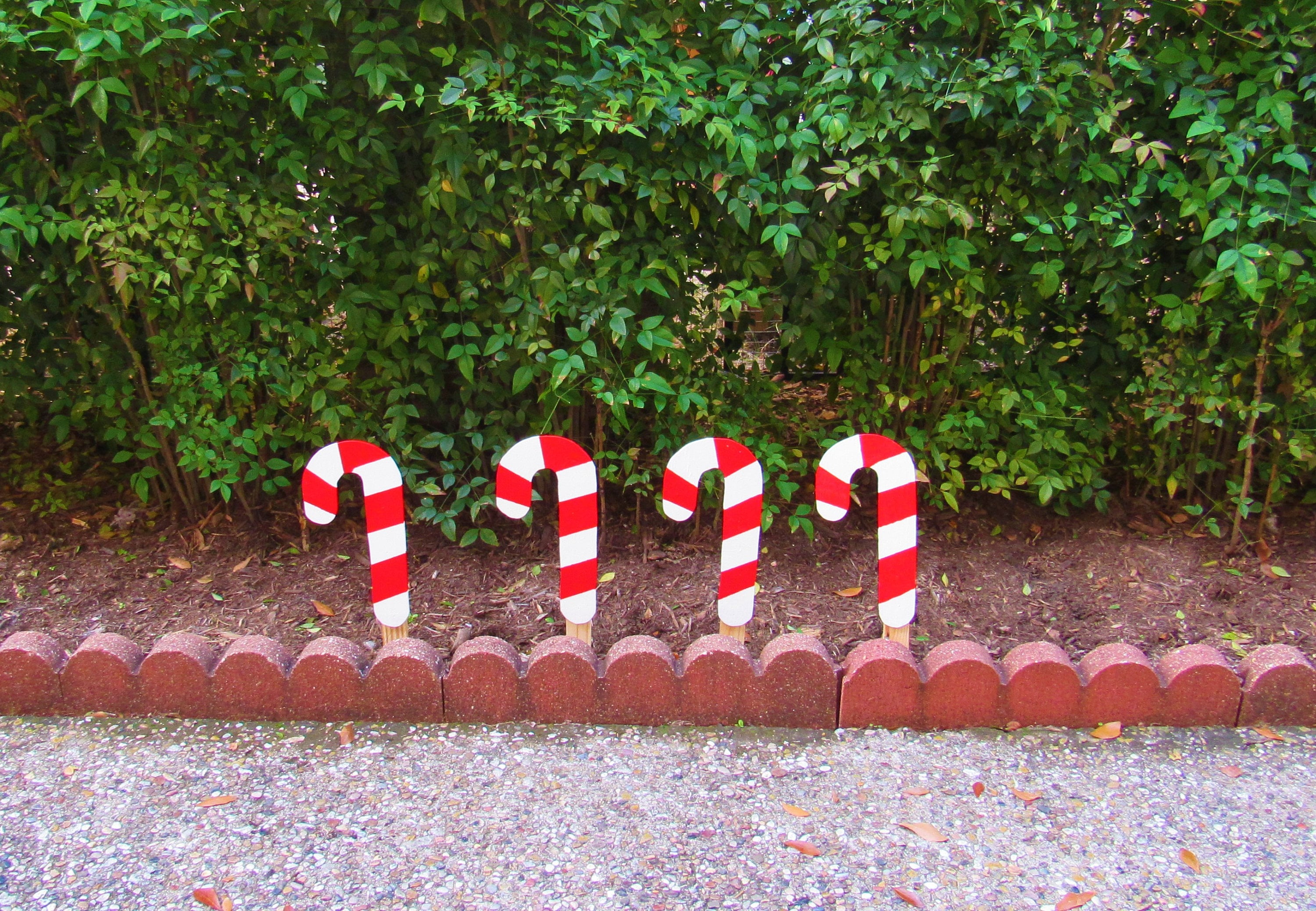 Candy Cane Yard Art Wooden Candy Canes Christmas Yard Art Etsy