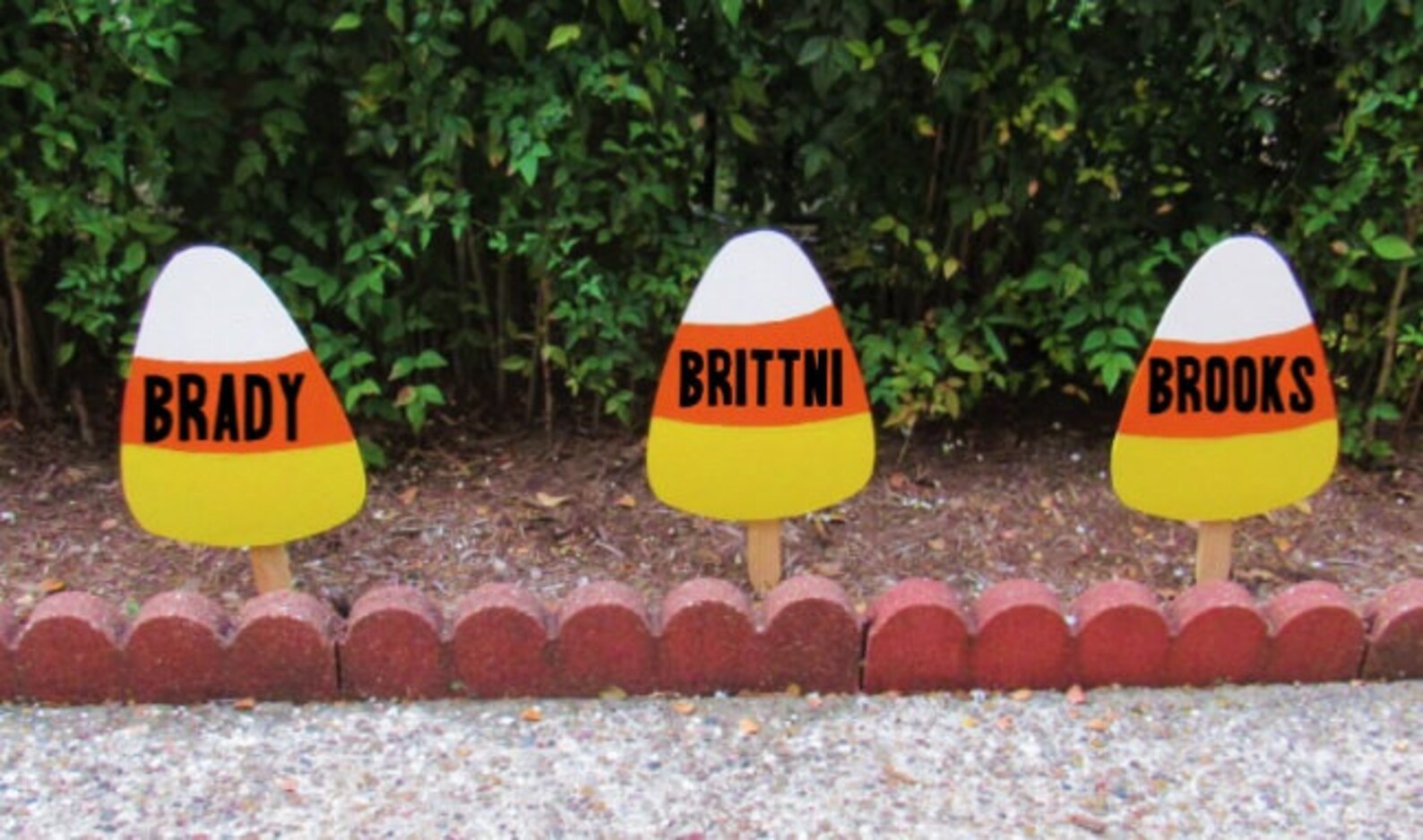 Candy Corn Yard Art Halloween Yard Art Halloween Decor Etsy