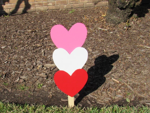 Valentine S Day Hearts Valentine S Day Yard Art Etsy