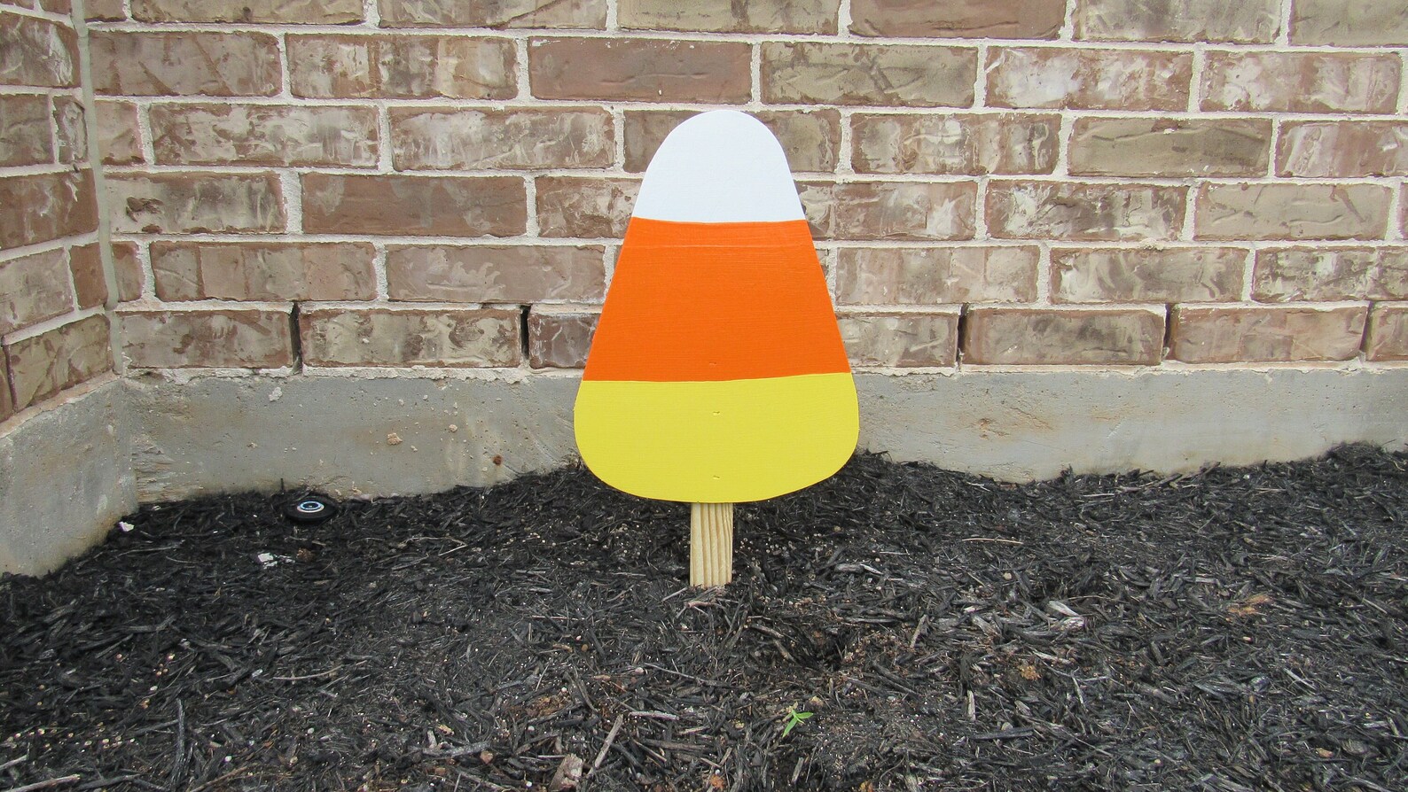 Candy Corn Yard Art Halloween Yard Art Halloween Decor Etsy