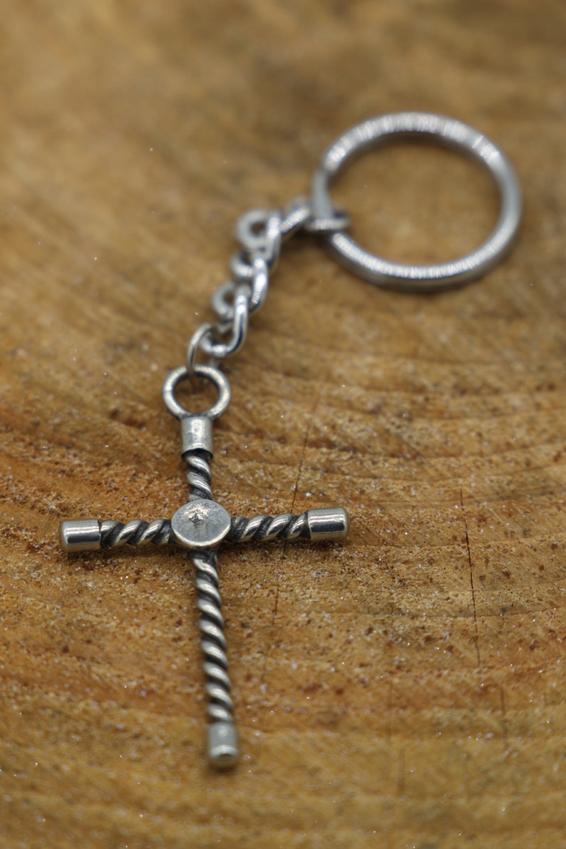 Hand-Cast Pewter Cross NecklaceKeychain