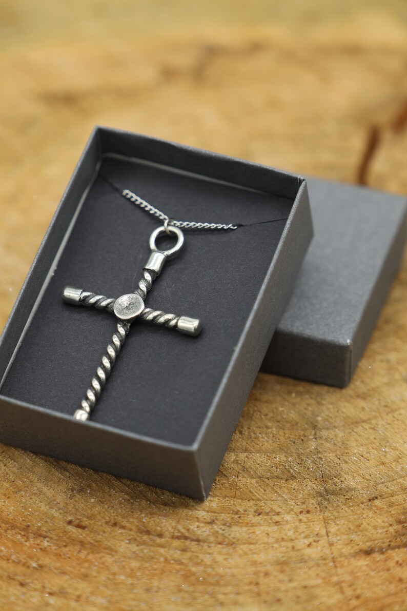 Hand-Cast Pewter Cross NecklaceKeychain