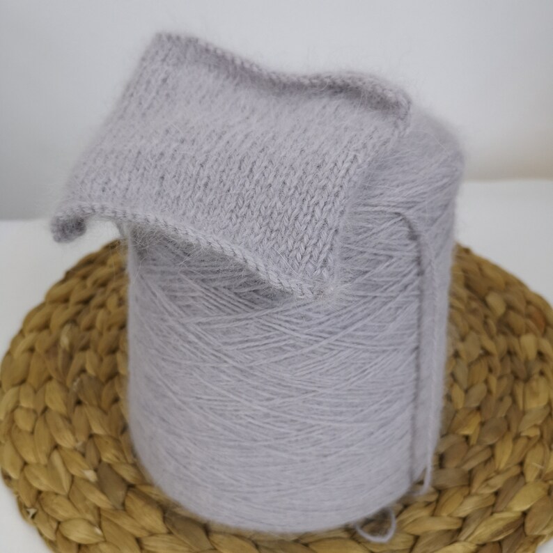 Angora Yarn Fluffy Soft Cozy Lavender Angora Rabbit Yarn 100 Etsy