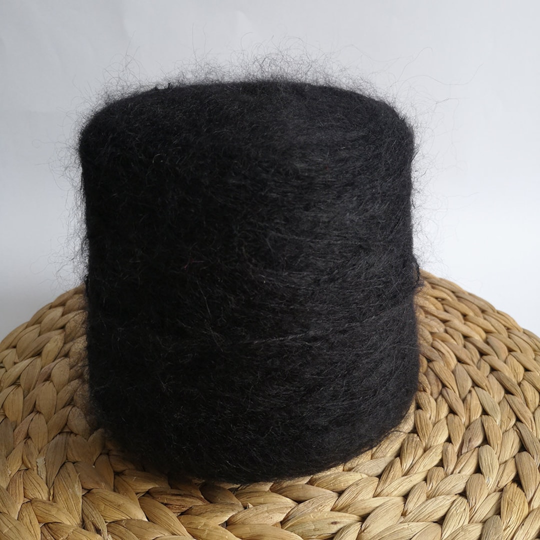 Alpaca Yarn, Black Alpaca Yarn, Yarn With Elastan Etsy