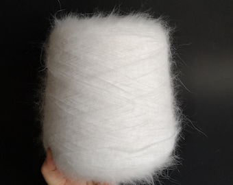 Santa claus beard yarn angora rabbit white fluffy yarn