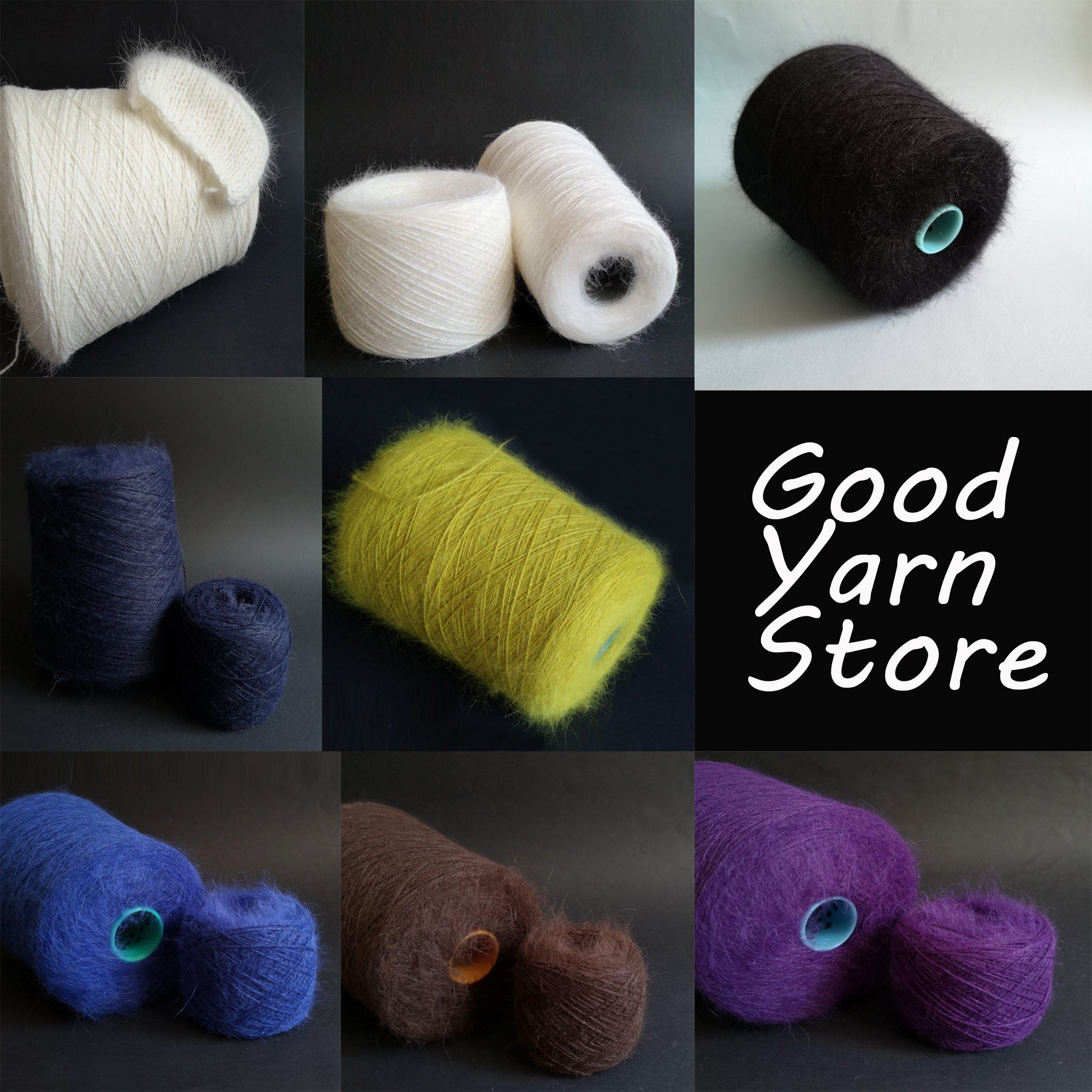 Angora yarn Italy angora fiber Fluff yarn rabbint yarn Etsy