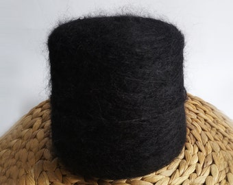 Mohair yarn Black Mohair Yarn Kid Mohair Yarn Long Hair Mohair