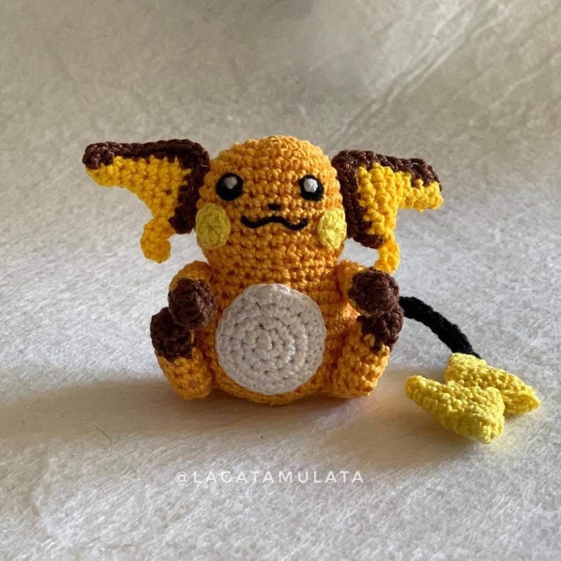 Rachu Pattern Raichu Crochet Pattern Amigurumi Pdf. - Etsy