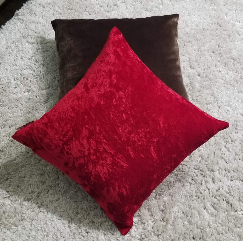 crushed velvet throw pillows