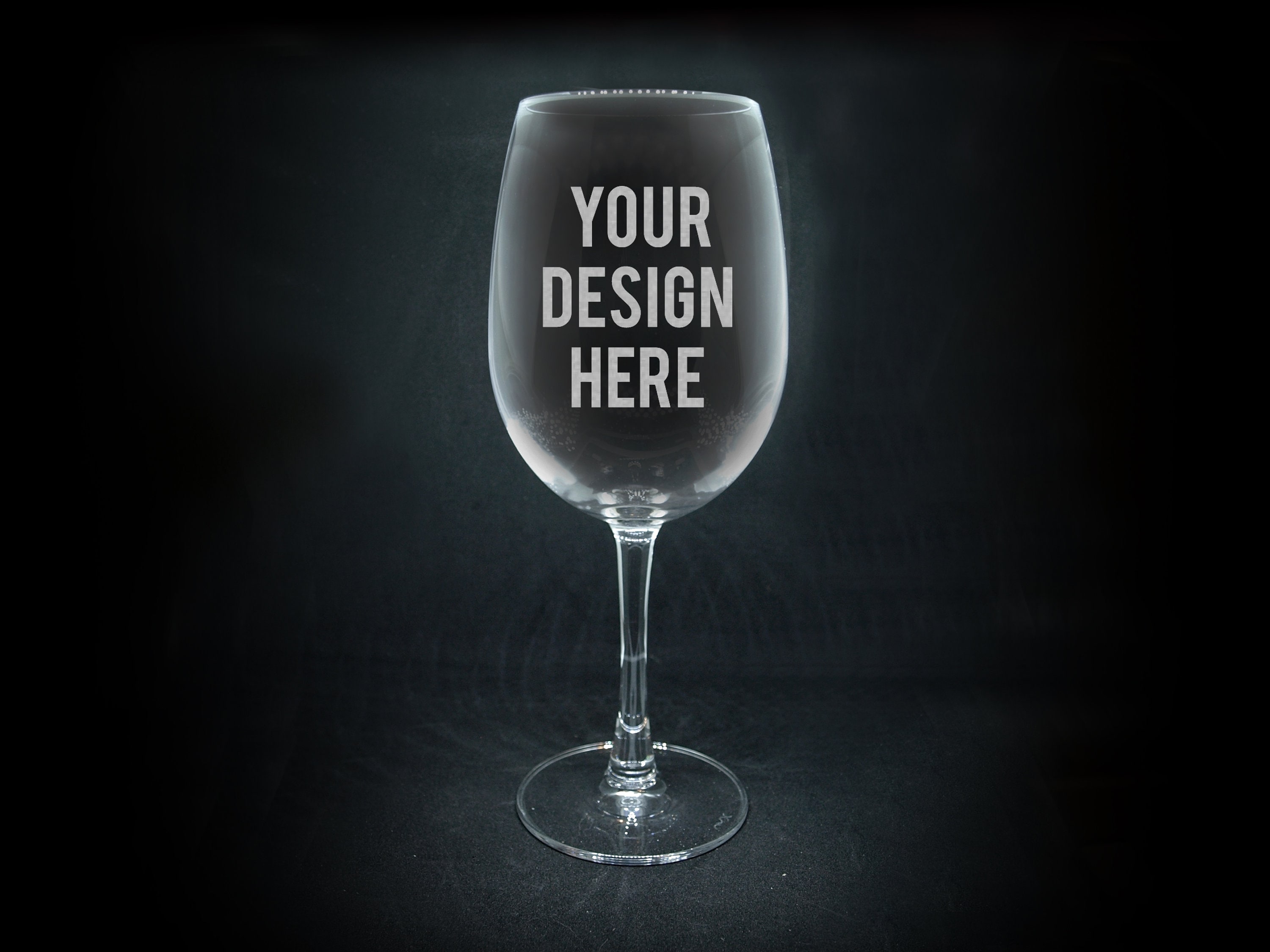 Custom 19 5 Oz Wine Glass Etched Glassware Engraved Wine Glass Personalized Wedding Glass