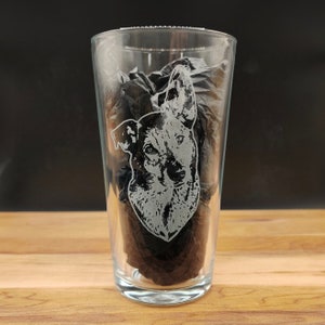 Custom Engraved 16oz Tall Kitchen Glass - Etched Glassware / Personalized Logo Cup / Customized Milk Glass / Personalized Soda Glass image 10