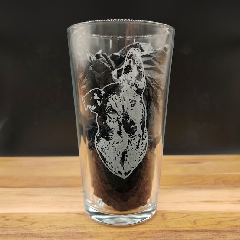 Custom Engraved 16oz Tall Kitchen Glass - Etched Glassware / Personalized Logo Cup / Customized Milk Glass / Personalized Soda Glass image 10