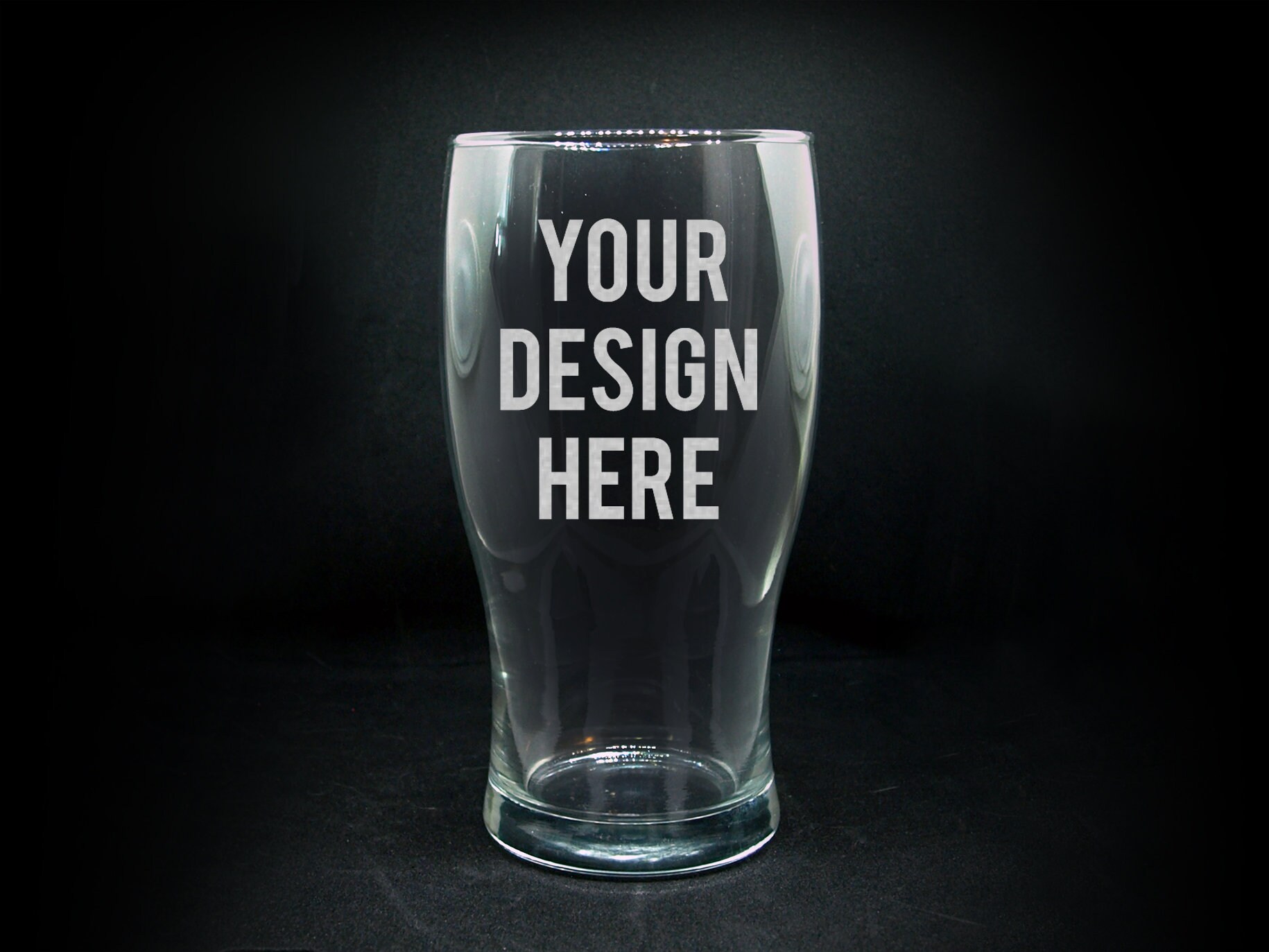 Custom Engraved Tulip Pint Glass Etched Glassware / Craft Beer Glass