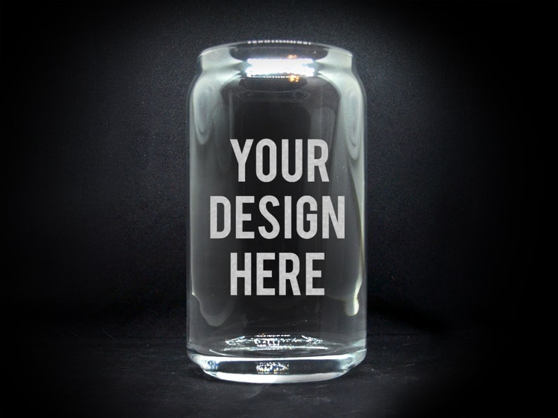 Custom 16oz Beer Can Glass Etched Glassware / Engraved Craft Etsy Canada