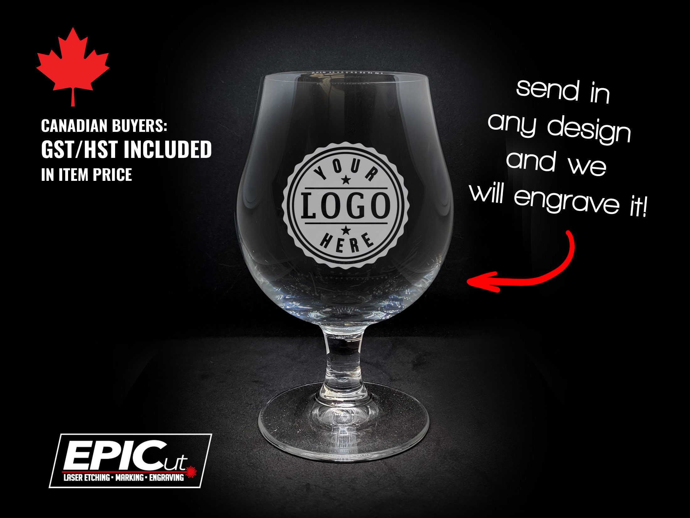 Custom Engraved 16oz Beer Can Glass – EPICut