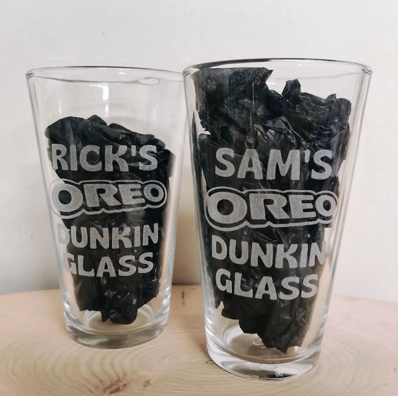 Custom Engraved 16oz Tall Kitchen Glass - Etched Glassware / Personalized Logo Cup / Customized Milk Glass / Personalized Soda Glass image 9