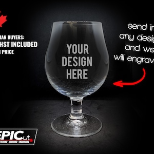 Custom Engraved Belgian Beer Glass: Personalized Etched Glassware