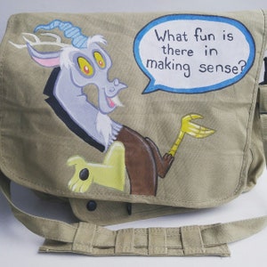 Custom Hand painted My Little Pony Discord Bag