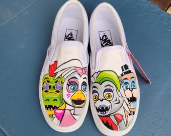 Custom Hand Painted Five Nights at Freddy's Glam Security Breach Shoes