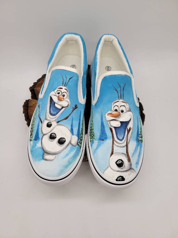 Custom Hand Painted Frozen Olaf Shoes