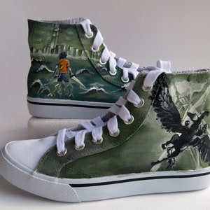 Percy Jackson Custom Hand Painted Shoes