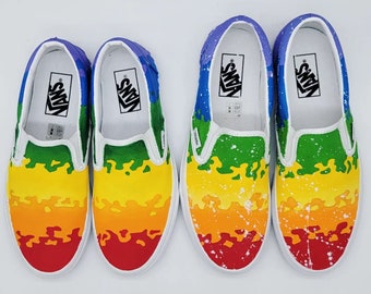 Rainbow Vans - Etsy