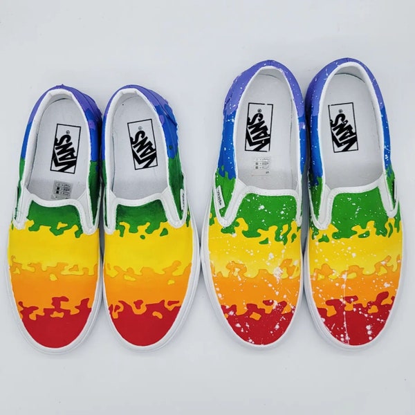 Rainbow Vans - Etsy