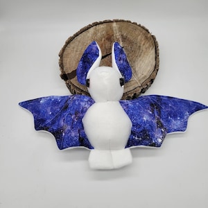Galaxy black  or white Bat Stuffed Animal, Collectable decorative bat plushie, Soft Toy