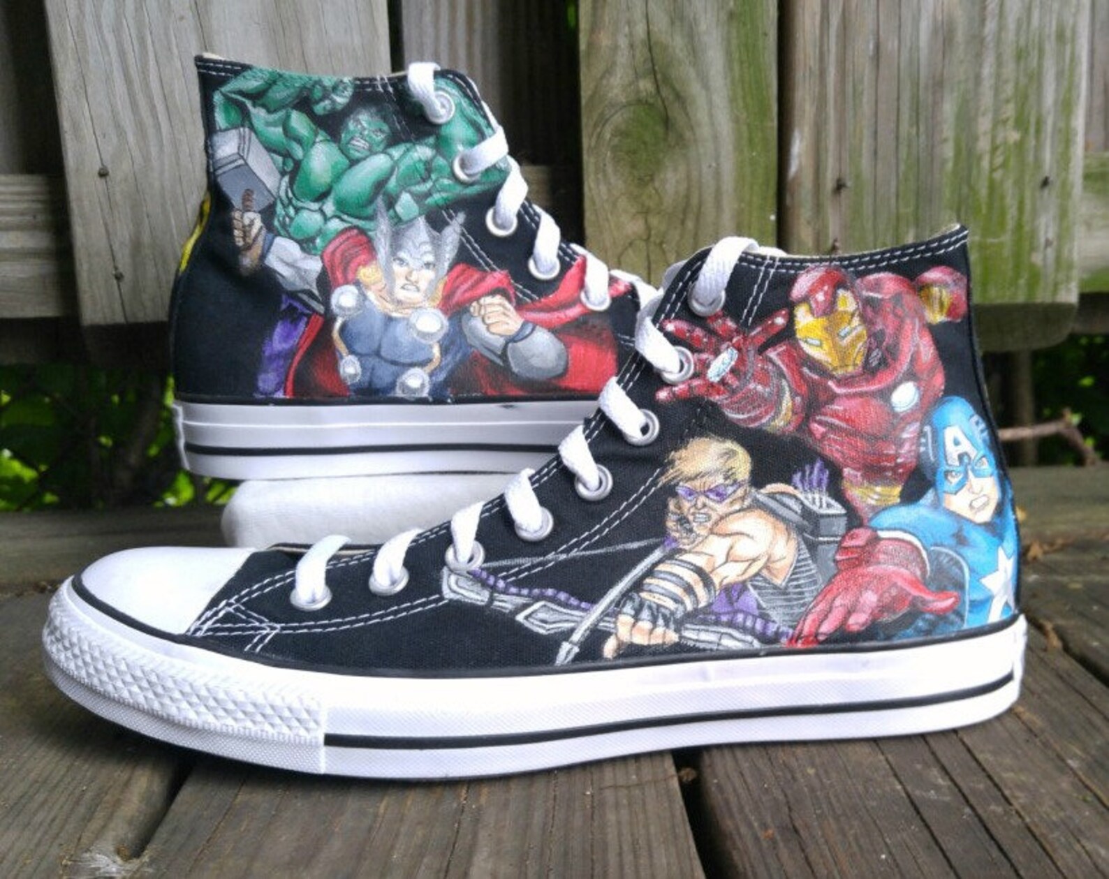 Marvel Avengers Custom Painted Shoes - Etsy