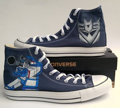Transformers and Decepticon Custom Hand Painted Shoes