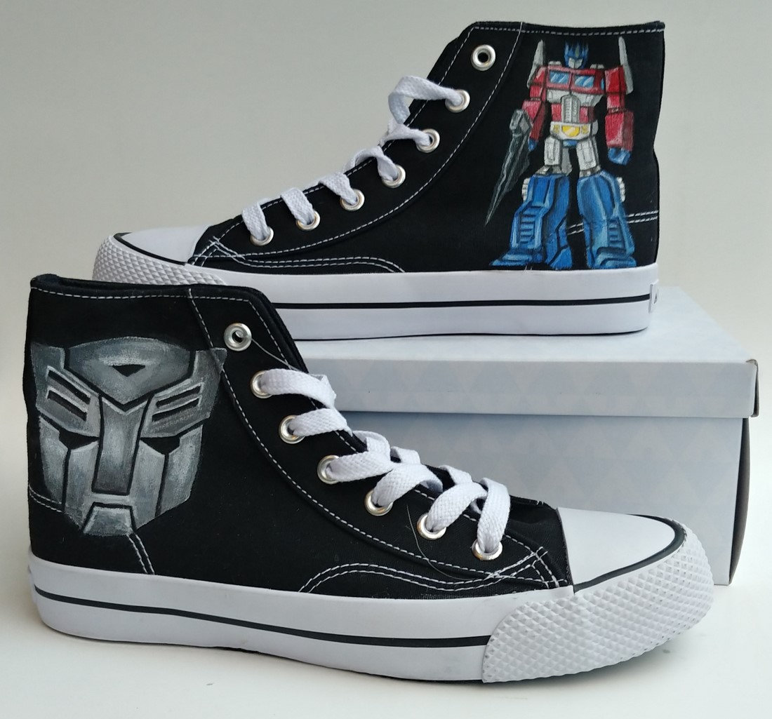 Transformers and Decepticon Custom Hand Painted Shoes