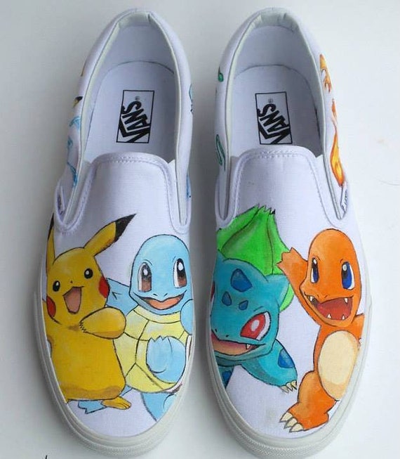 Painted Pokemon Custom Painted Shoes | Etsy