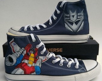 Transformers and Decepticon Custom Hand Painted Shoes