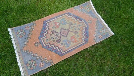 rug runner oushak rugs small rugs,small hallway rug,3.3x2.0ft Handmade vintage small turkish rugs small runner DK706 small oushak rugs