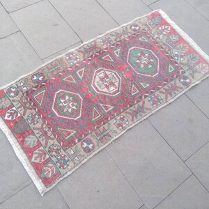 rug runner oushak rugs small rugs,small hallway rug,3.3x2.0ft Handmade vintage small turkish rugs small runner DK706 small oushak rugs