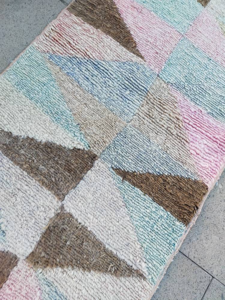 Handmade vintage Pink Shaggy rug runner Shaggy rug Runner Etsy