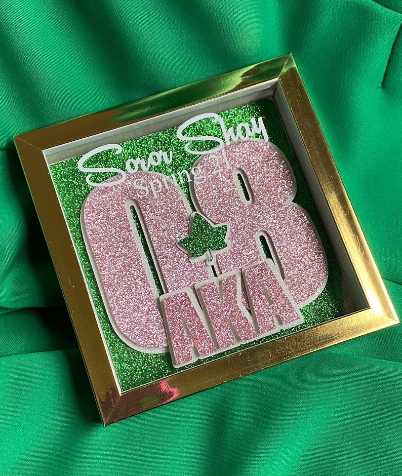 Personalized Sorority Shadow Box Line Gift Founders Etsy