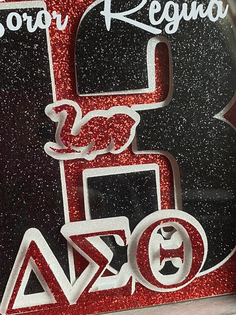 Personalized Sorority Shadow Box Line Gift Founders Etsy