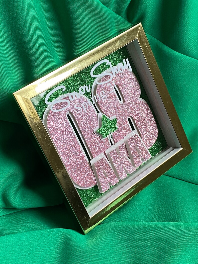 Personalized Sorority Shadow Box Line Gift Founders Etsy