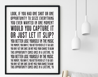Lose Yourself Lyrics Etsy