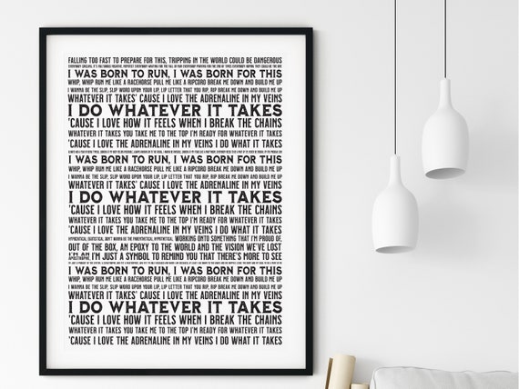 Imagine Dragons Song Lyrics Wall Art Whatever It Takes Full Etsy Imagine Dragons Song Lyrics Wall Art Whatever It Takes Full Etsy