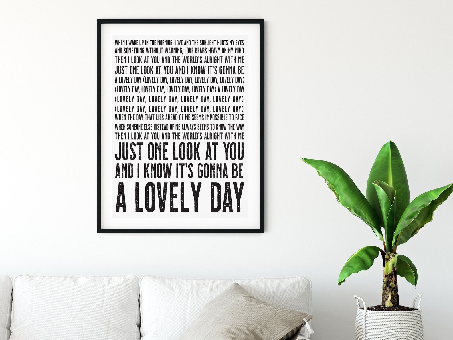 Bill Withers Wall Art Lovely Day Song Lyrics Home Decor Etsy