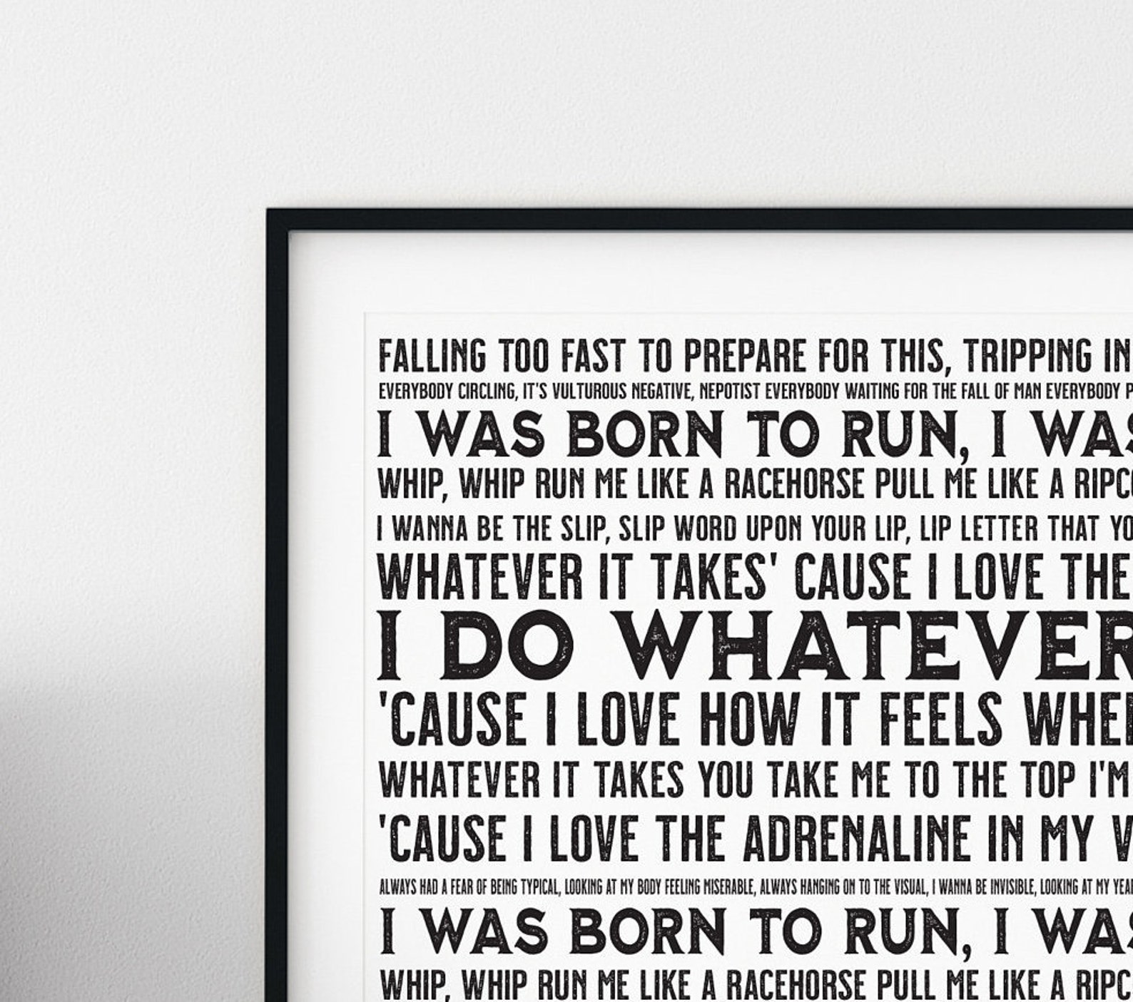 Imagine Dragons Song Lyrics Wall Art Whatever It Takes Full Etsy