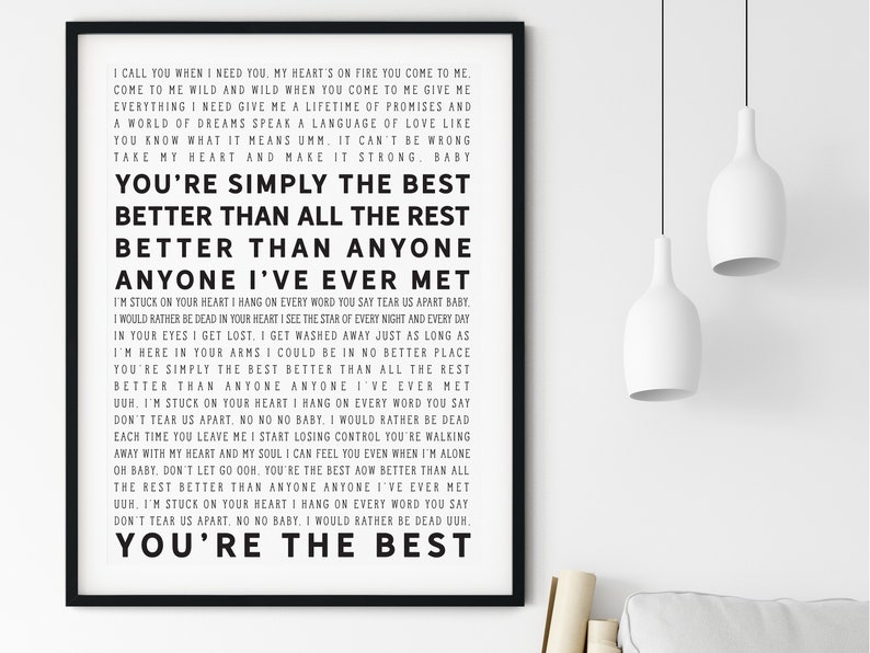 Tina Turner Simply The Best Lyrics