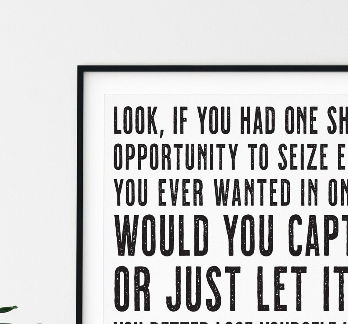 Eminem Lose Yourself Song Lyrics Poster Song Lyric Print | Etsy