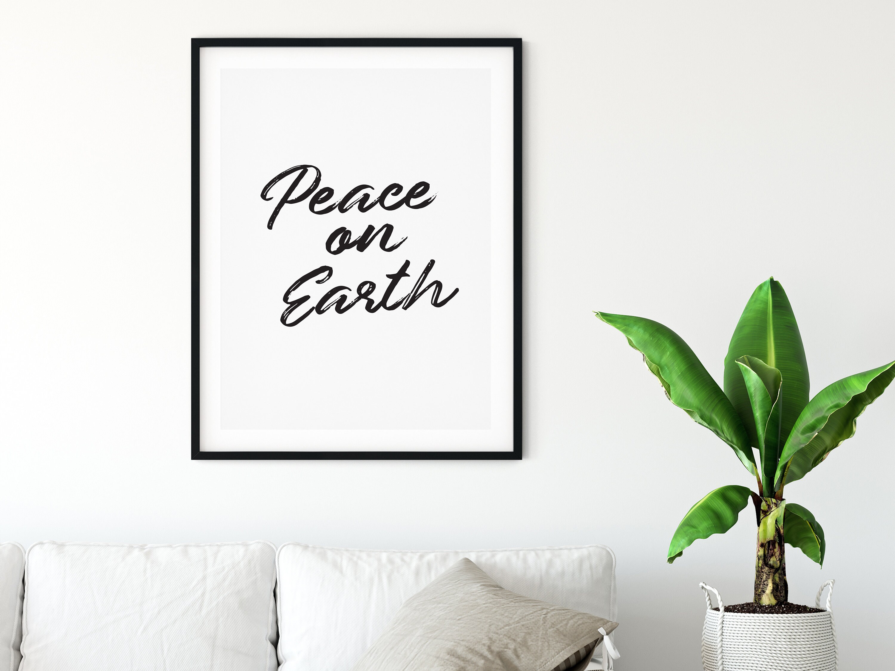 Peace on Earth Printable Christmas Wall Decor | Etsy
