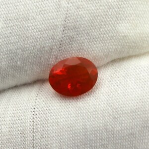 Mexican Fire Opal Faceted Oval Shape Gemstone - Amazing 100 % Mexican Opal Faceted Stone, CT 1.20 9x7MM, Fire Opal Loose Gemstone For Her