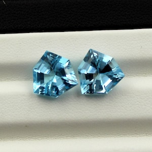 Sky Blue Topaz Fancy Shape Pair Gemstones - Loose Gemstones, Semi Precious Gemstones, CT 8.65, Topaz For Earrings, Gift For Her